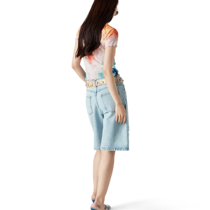 Camiseta de malla teñida con nudos «Surf Trip»