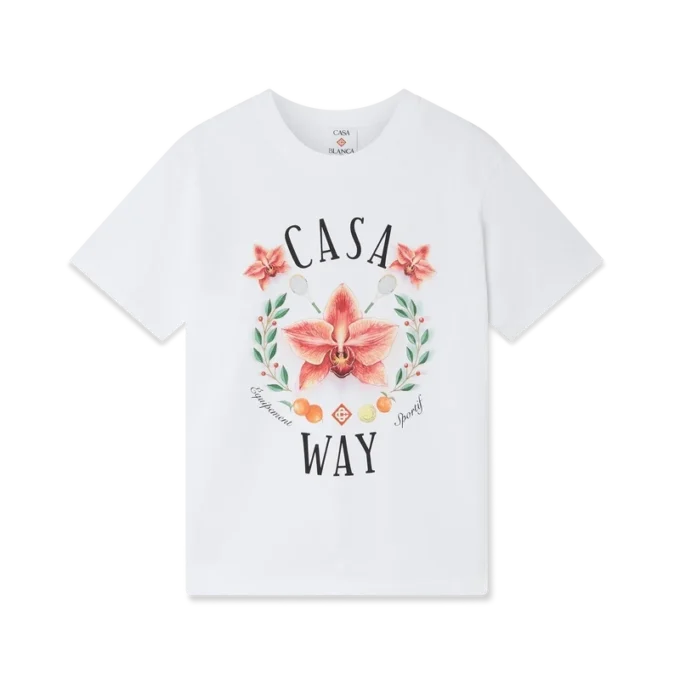 Camiseta de manga corta con el logotipo de Casa Way Orchid