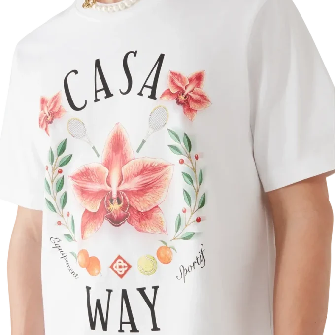 Camiseta de manga corta con el logotipo de Casa Way Orchid