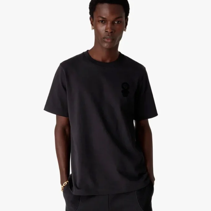 Camiseta de manga corta con logo de squash en relieve