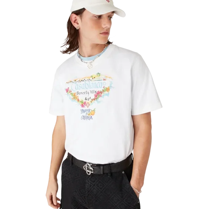 Camiseta de manga corta con logo estampado de la tienda de Los Ángeles