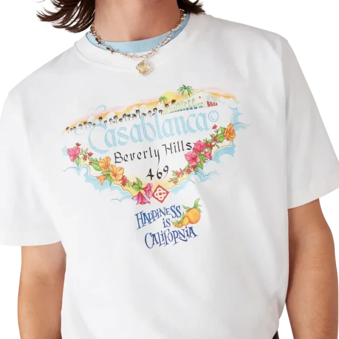 Camiseta de manga corta con logo estampado de la tienda de Los Ángeles