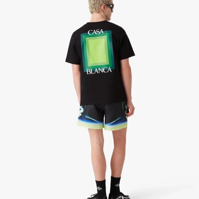 Camiseta de manga corta con logotipo cuadrado