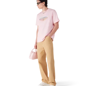 Camiseta de manga corta con logotipo de cristal