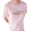 Camiseta de manga corta con logotipo de cristal