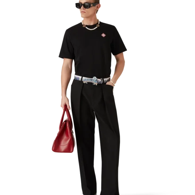 Camiseta de manga corta con logotipo de diamante