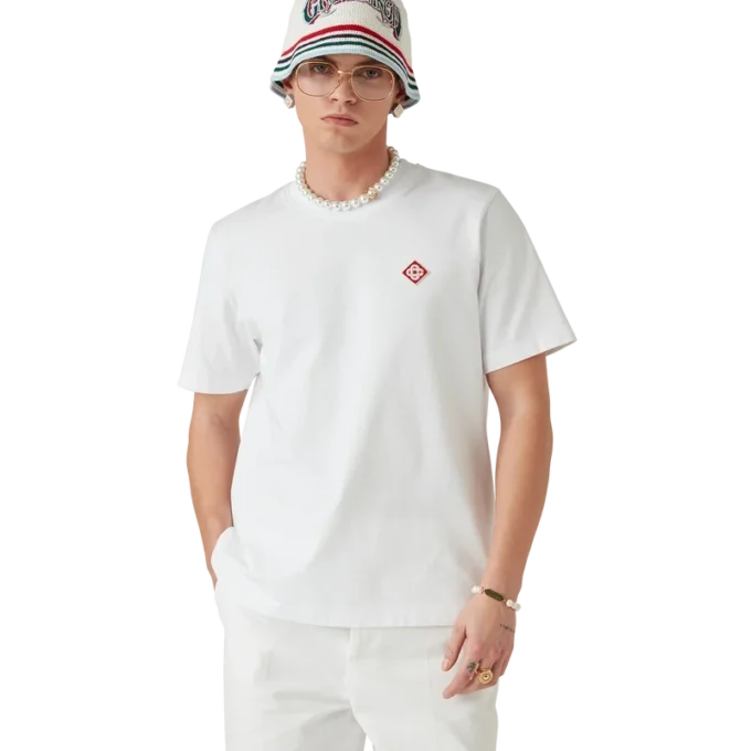 Camiseta de manga corta con logotipo de diamante