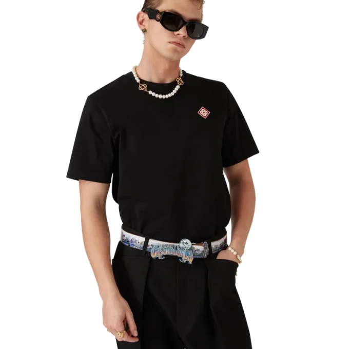 Camiseta de manga corta con logotipo de diamante