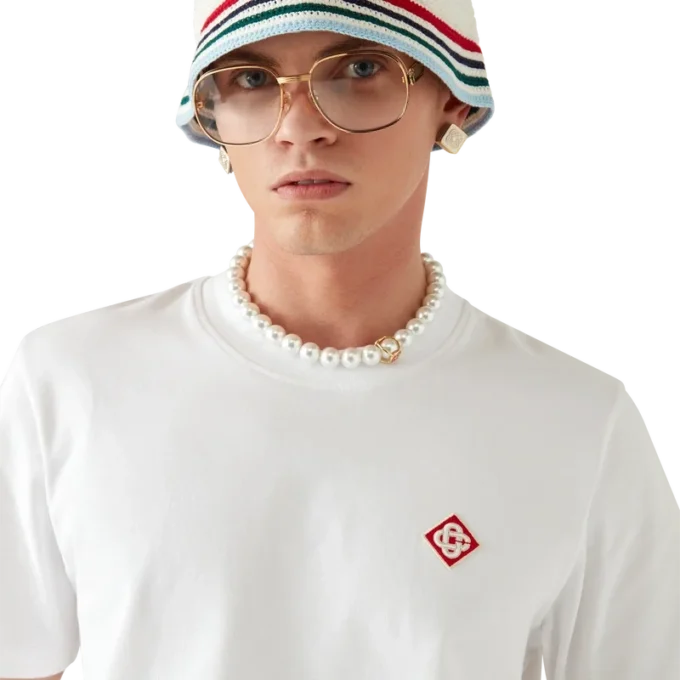 Camiseta de manga corta con logotipo de diamante