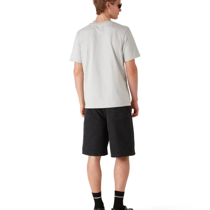 Camiseta de manga corta con logotipo de diamante gris