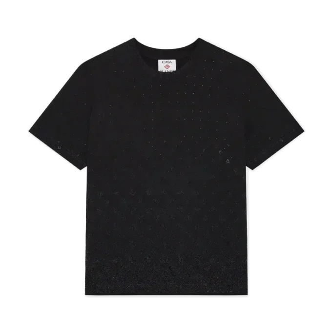 Camiseta de manga corta con logotipo Monogram de cristal