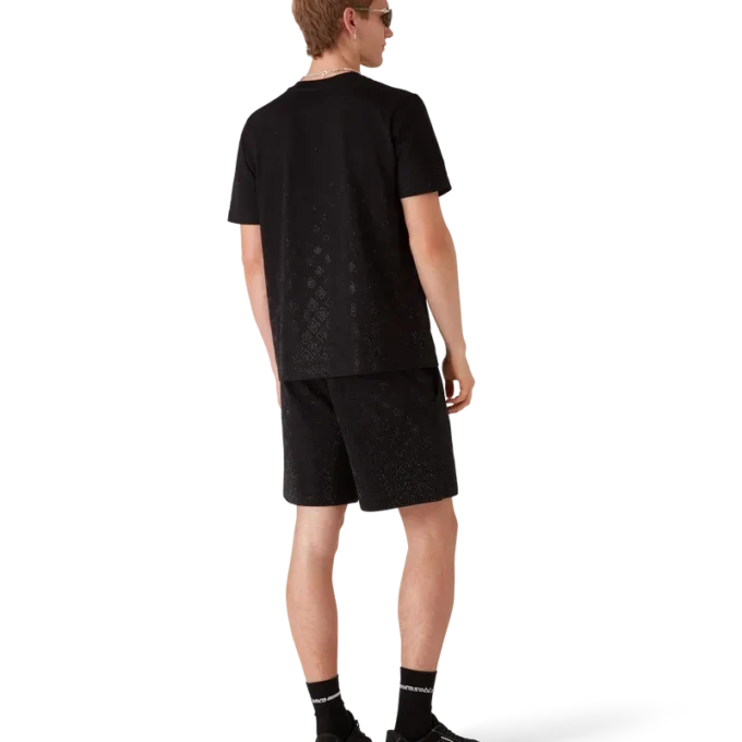 Camiseta de manga corta con logotipo Monogram de cristal