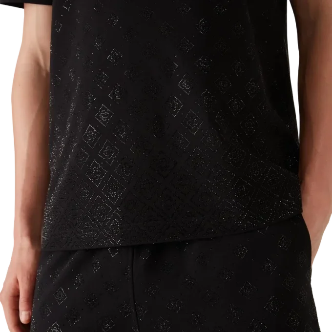 Camiseta de manga corta con logotipo Monogram de cristal