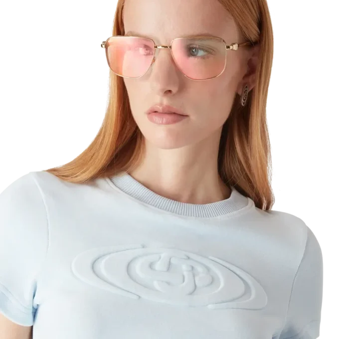 Camiseta de manga corta de terciopelo para mujer