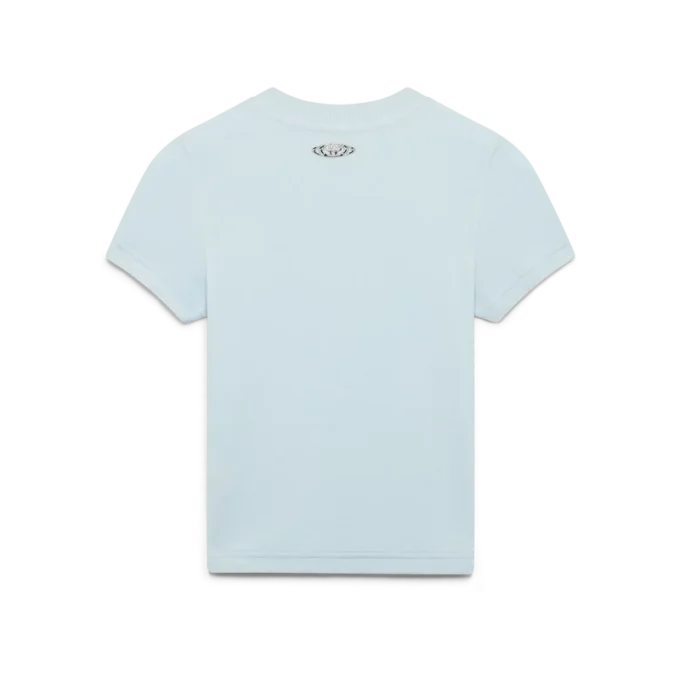 Camiseta de manga corta de terciopelo para mujer