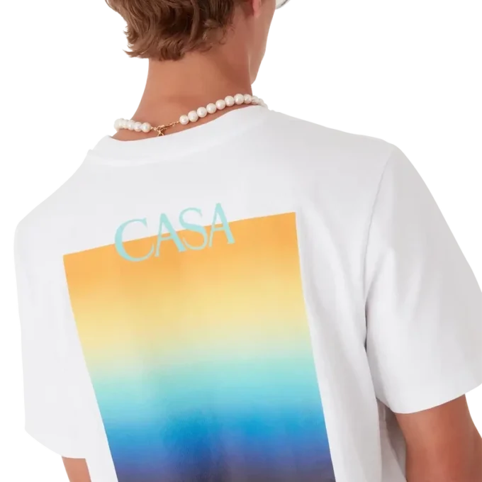 Camiseta de manga corta Gradient Square en pantalones cortos