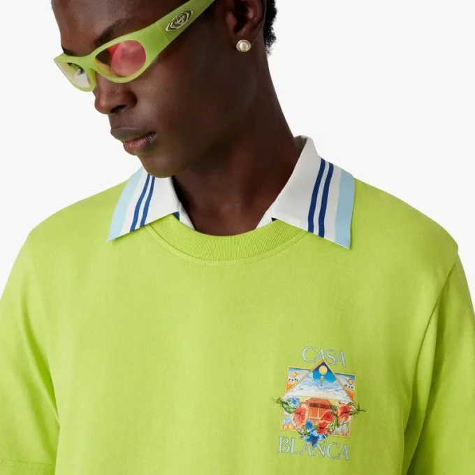 Camiseta de manga corta Lime Flower Court Icon