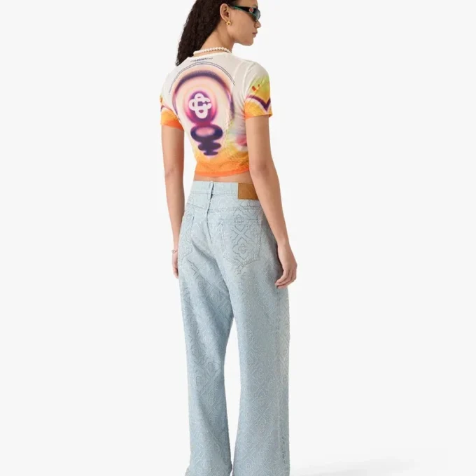 Camiseta de manga corta para bebé con estampado Sporchid en malla