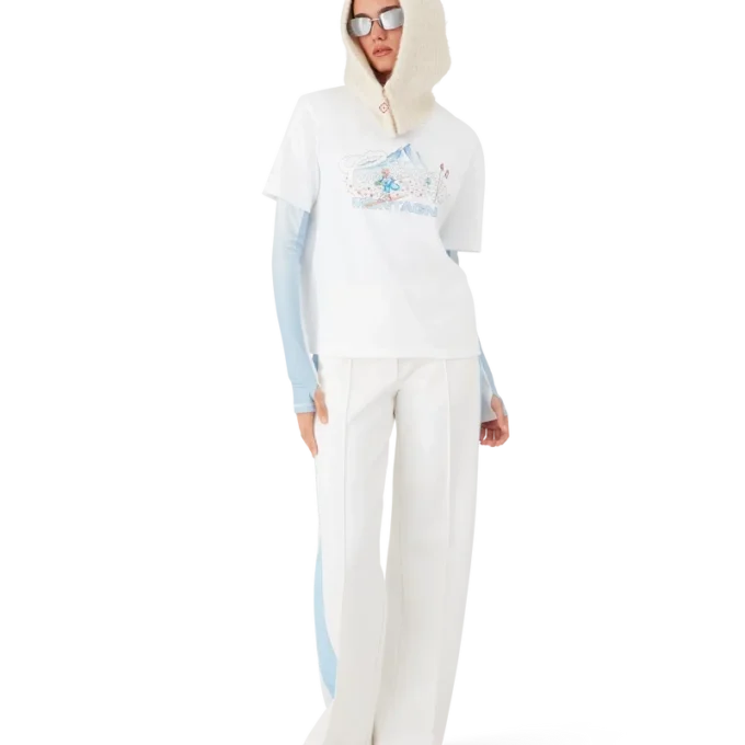 Camiseta de manga corta Ski en pantalones cortos