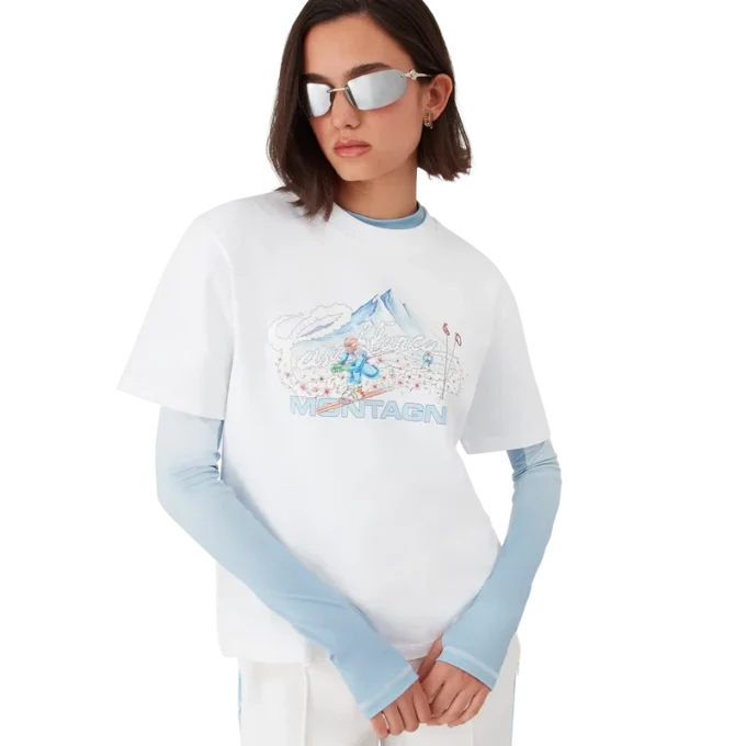 Camiseta de manga corta Ski en pantalones cortos