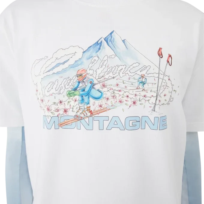 Camiseta de manga corta Ski en pantalones cortos