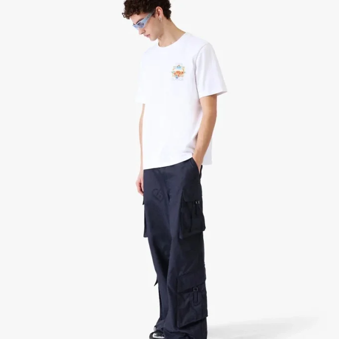 Camiseta de manga corta White Flower Court Icon