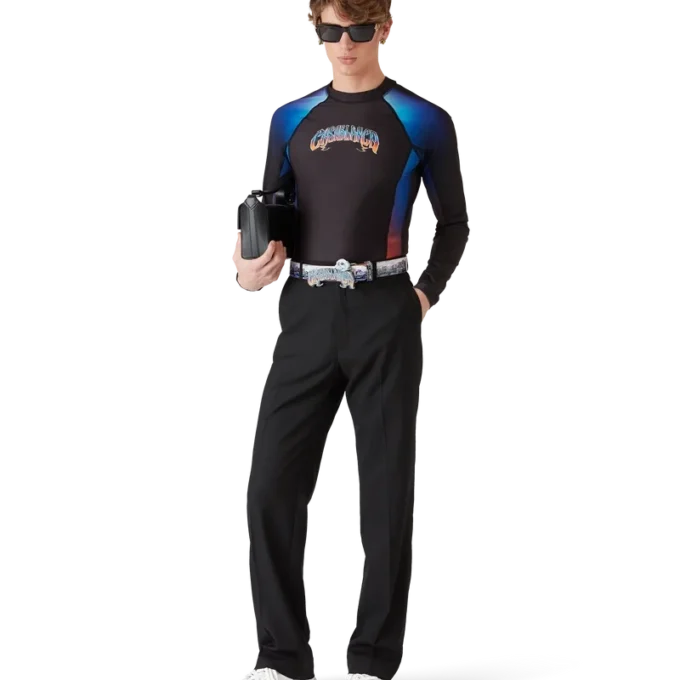 Camiseta de manga larga con estampado degradado