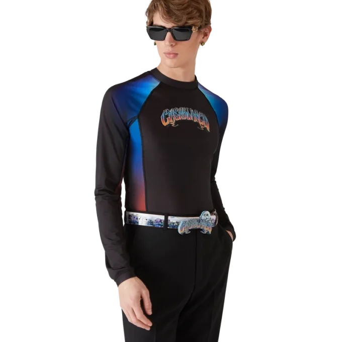 Camiseta de manga larga con estampado degradado