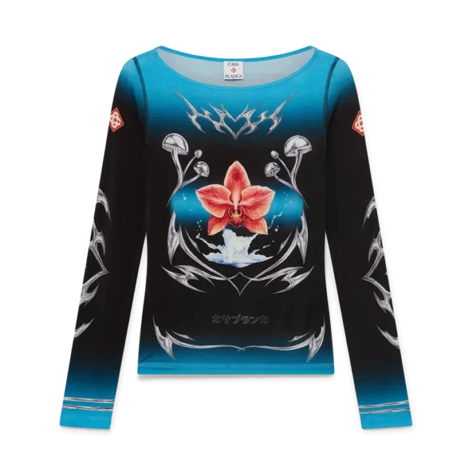 Camiseta de manga larga de jersey elástico Blades