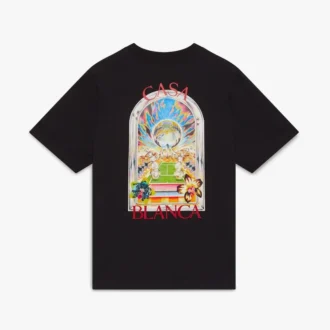 Camiseta de pantalón corto Black Tennis Landscape