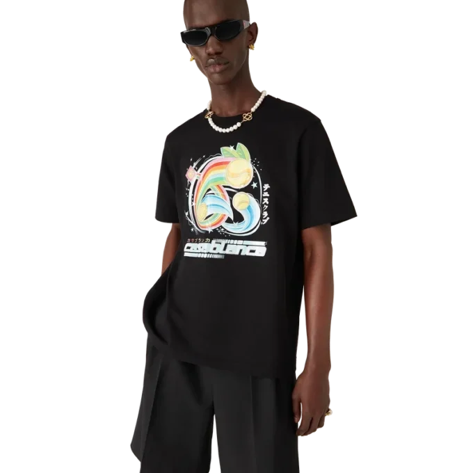 Camiseta de pantalón corto con pelota de tenis de manga