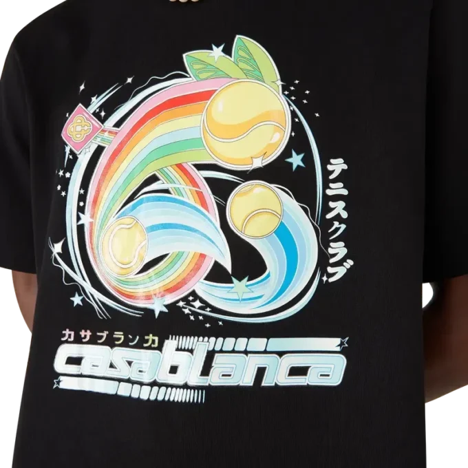 Camiseta de pantalón corto con pelota de tenis de manga