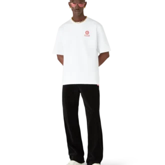 Camiseta de pantalón corto oversize con parche del logotipo