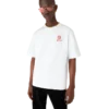 Camiseta de pantalón corto oversize con parche del logotipo