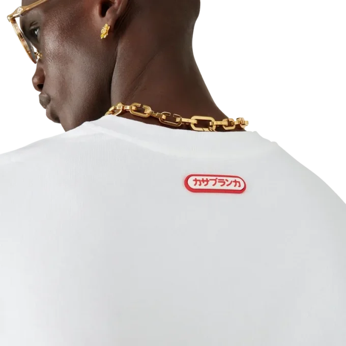 Camiseta de pantalón corto oversize con parche del logotipo