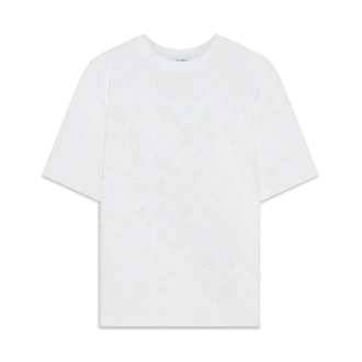 Camiseta oversize de manga corta con monograma aplicado