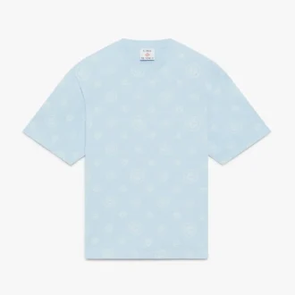 Camiseta oversize de manga corta con monograma aplicado