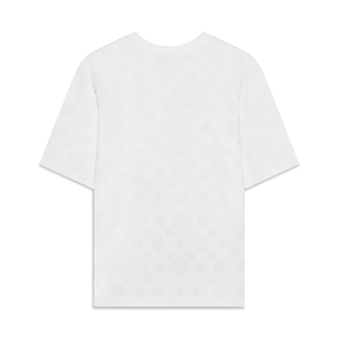 Camiseta oversize de manga corta con monograma aplicado