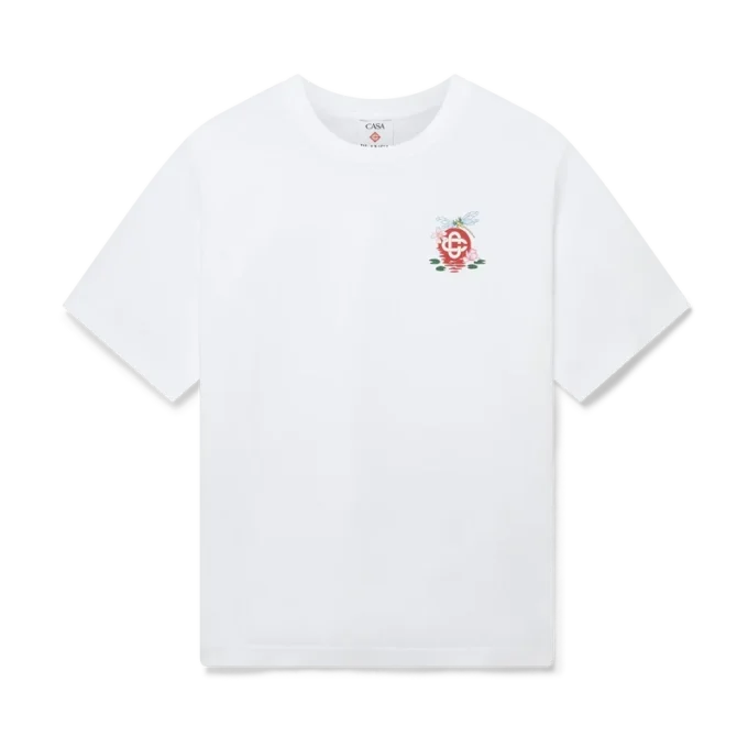 Camiseta oversize de pantalones cortos con estampado floral de libélulas