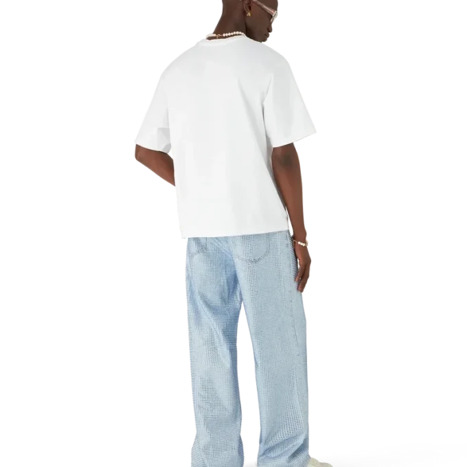 Camiseta oversize de pantalones cortos con estampado floral de libélulas