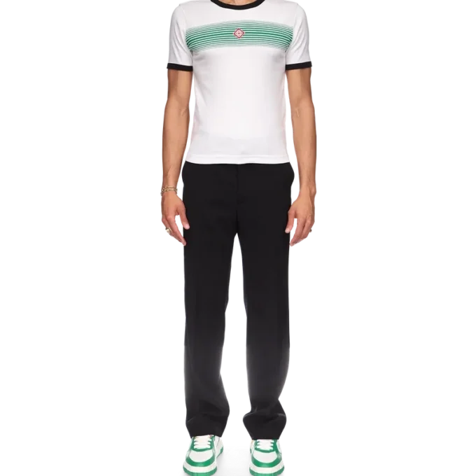 Camiseta Ringer con rayas degradadas