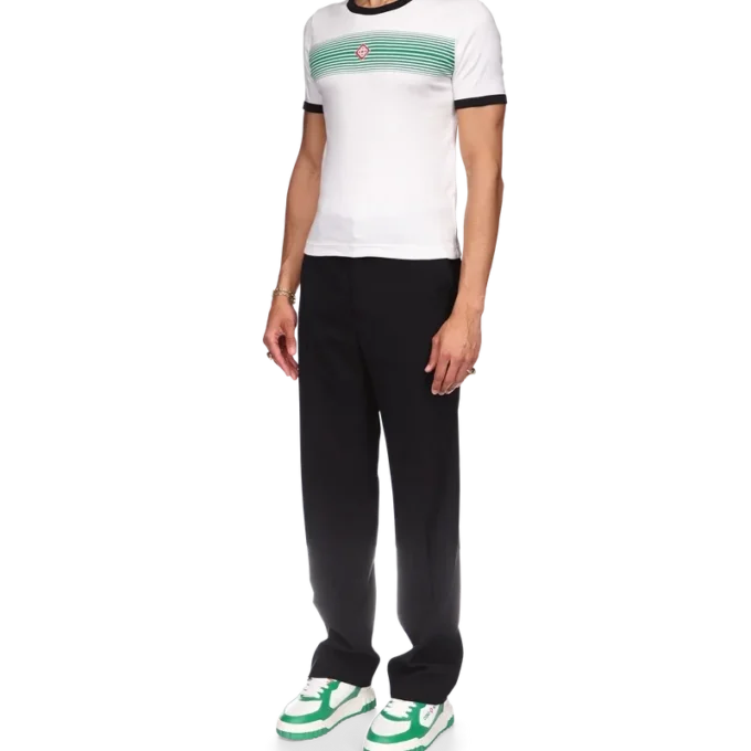 Camiseta Ringer con rayas degradadas