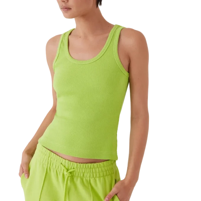 Camiseta sin mangas acanalada