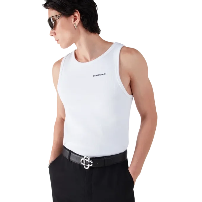 Camiseta sin mangas acanalada