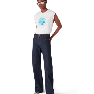 Camiseta sin mangas con setas pintadas con aerógrafo