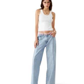 Camiseta sin mangas de jersey acanalado