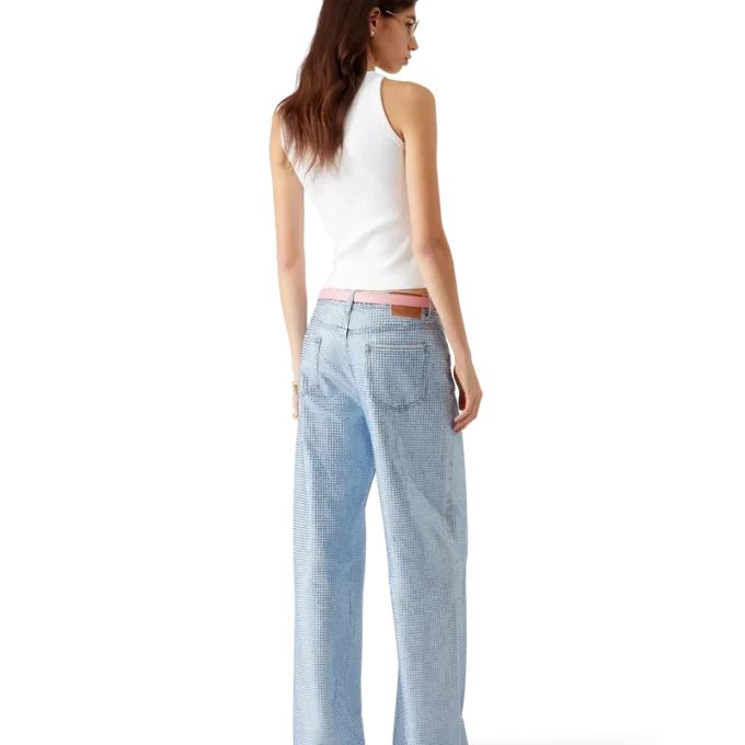 Camiseta sin mangas de jersey acanalado