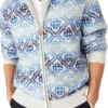 Cardigan de merino de manga larga con monograma y efecto degradado Cardigan de merino de manga larga con monograma y efecto degradado