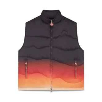 Chaleco acolchado de nylon con degradado