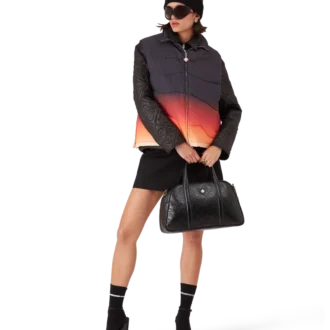 Chaleco acolchado de nylon con degradado